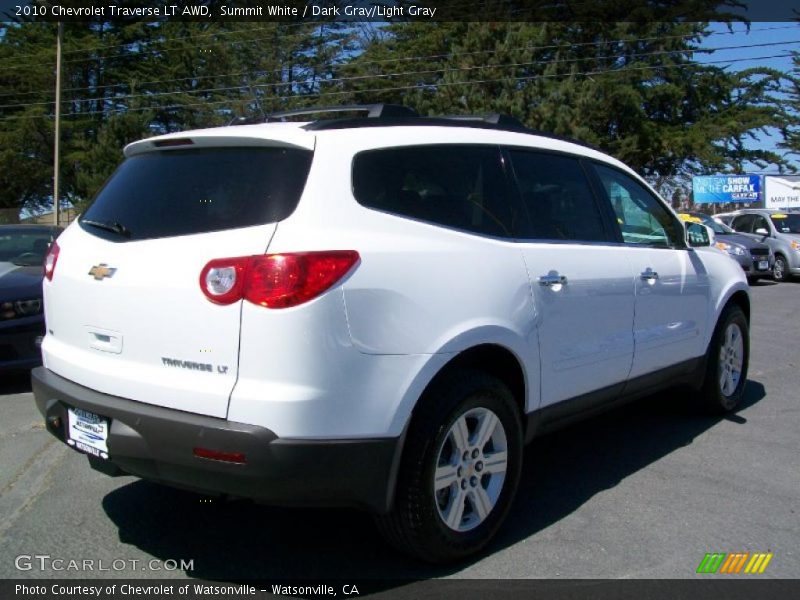 Summit White / Dark Gray/Light Gray 2010 Chevrolet Traverse LT AWD