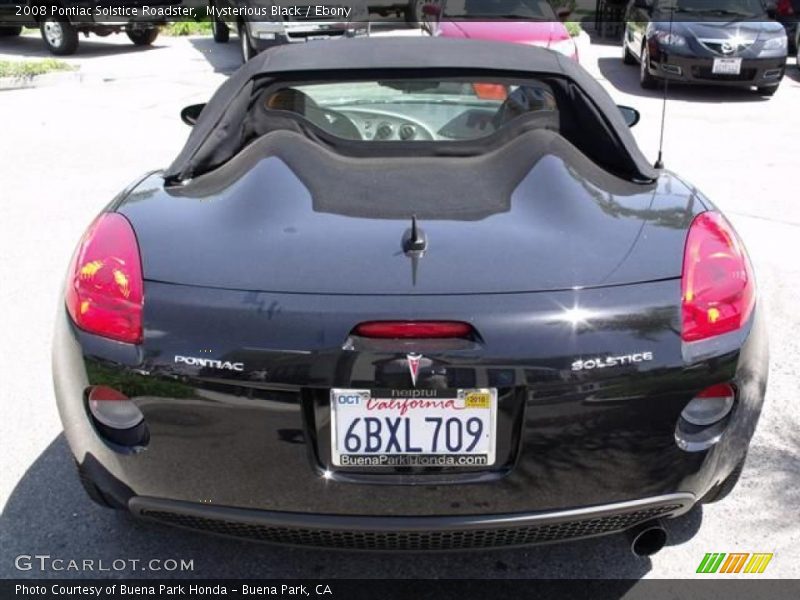 Mysterious Black / Ebony 2008 Pontiac Solstice Roadster