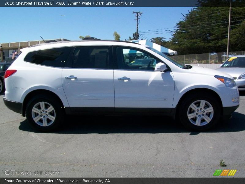 Summit White / Dark Gray/Light Gray 2010 Chevrolet Traverse LT AWD