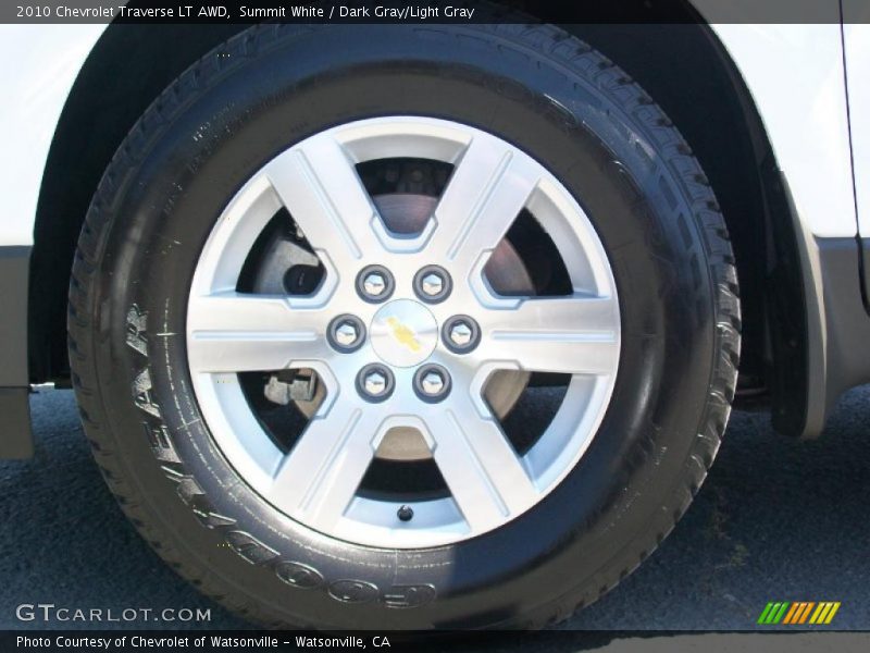 Summit White / Dark Gray/Light Gray 2010 Chevrolet Traverse LT AWD