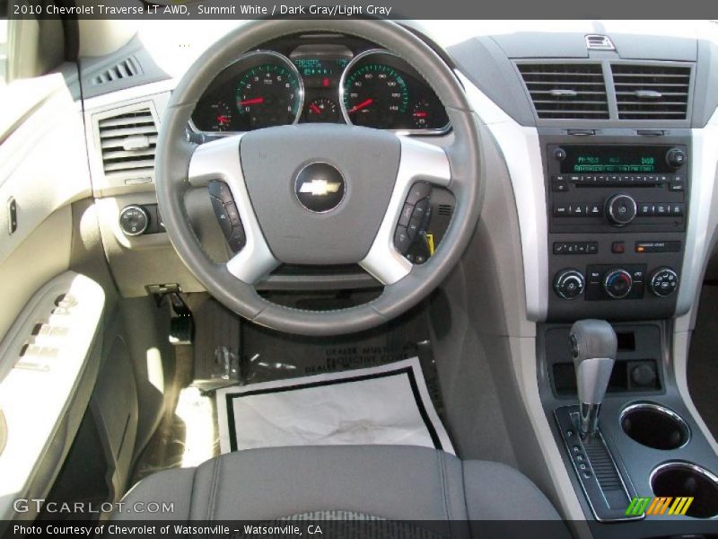 Summit White / Dark Gray/Light Gray 2010 Chevrolet Traverse LT AWD