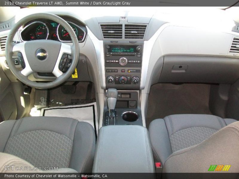 Summit White / Dark Gray/Light Gray 2010 Chevrolet Traverse LT AWD