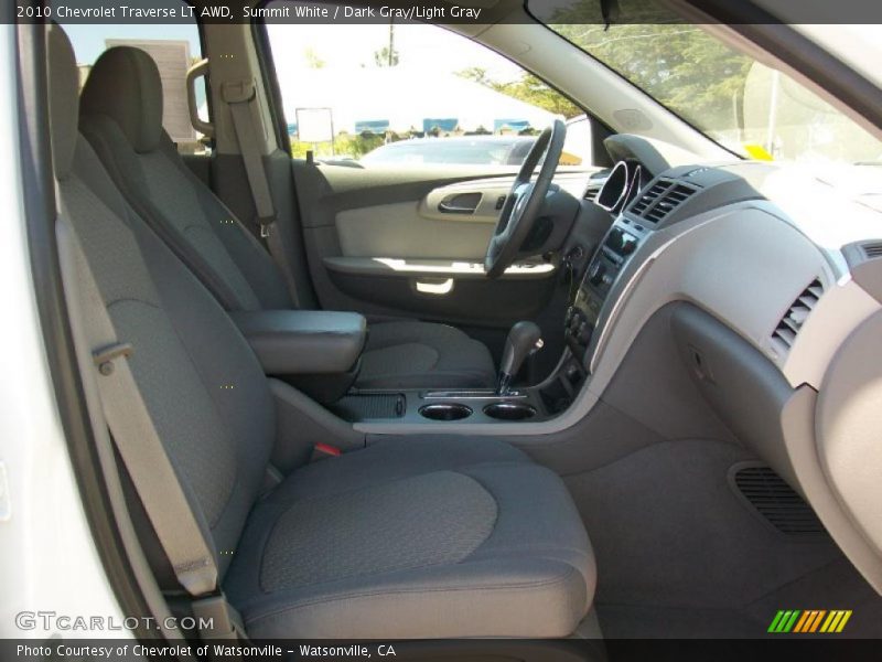 Summit White / Dark Gray/Light Gray 2010 Chevrolet Traverse LT AWD