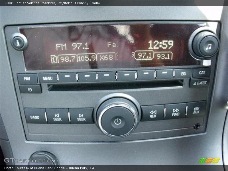 Mysterious Black / Ebony 2008 Pontiac Solstice Roadster