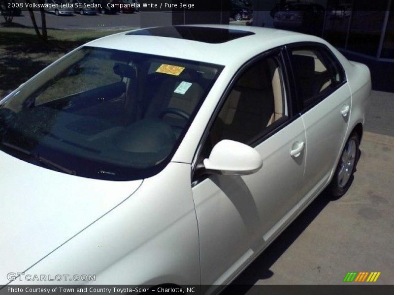 Campanella White / Pure Beige 2008 Volkswagen Jetta SE Sedan