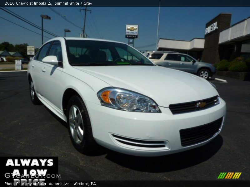 Summit White / Gray 2010 Chevrolet Impala LS
