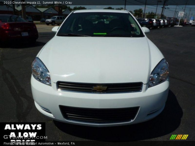 Summit White / Gray 2010 Chevrolet Impala LS