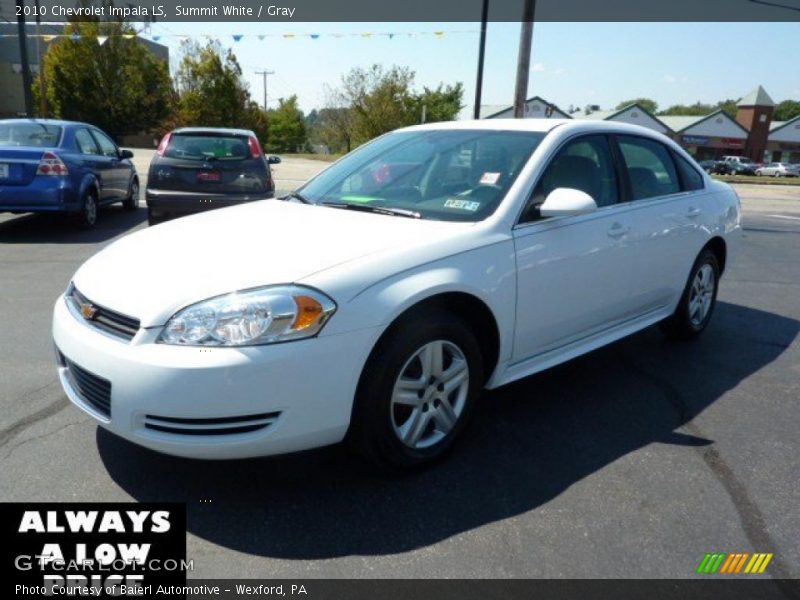 Summit White / Gray 2010 Chevrolet Impala LS