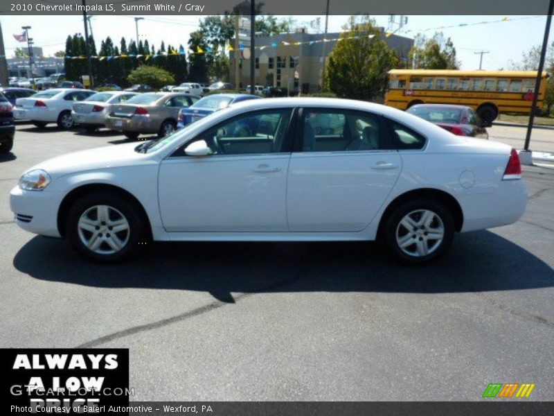 Summit White / Gray 2010 Chevrolet Impala LS
