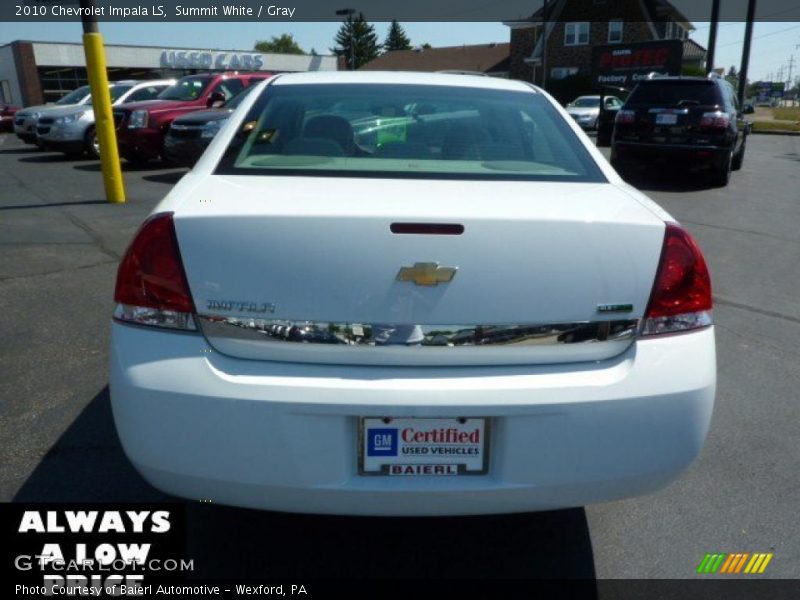 Summit White / Gray 2010 Chevrolet Impala LS