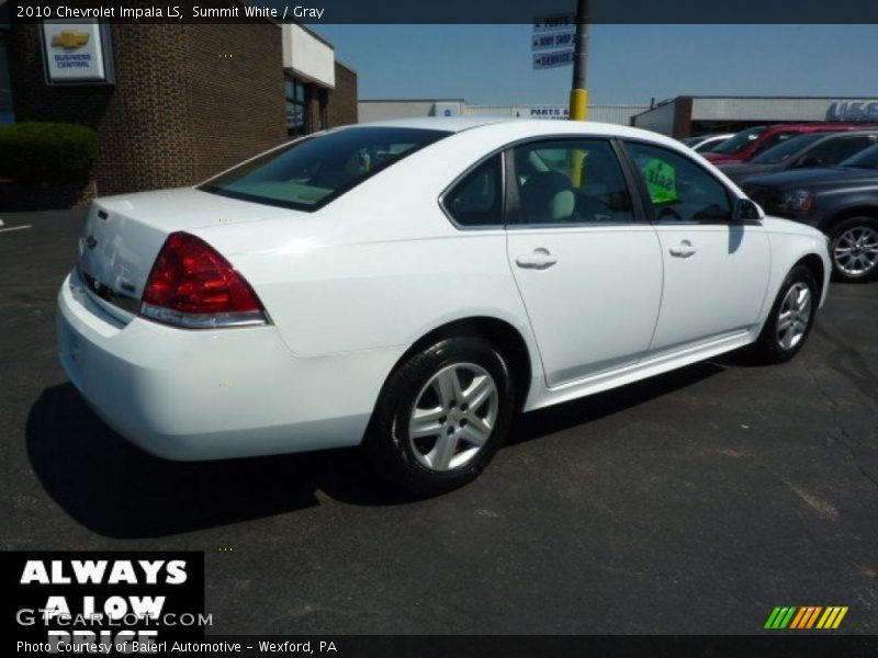 Summit White / Gray 2010 Chevrolet Impala LS
