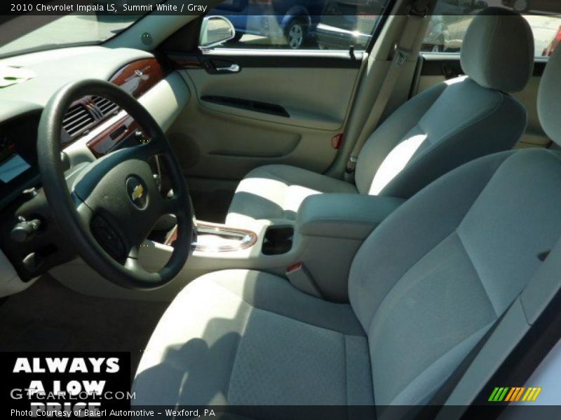 Summit White / Gray 2010 Chevrolet Impala LS