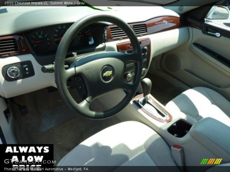 Summit White / Gray 2010 Chevrolet Impala LS