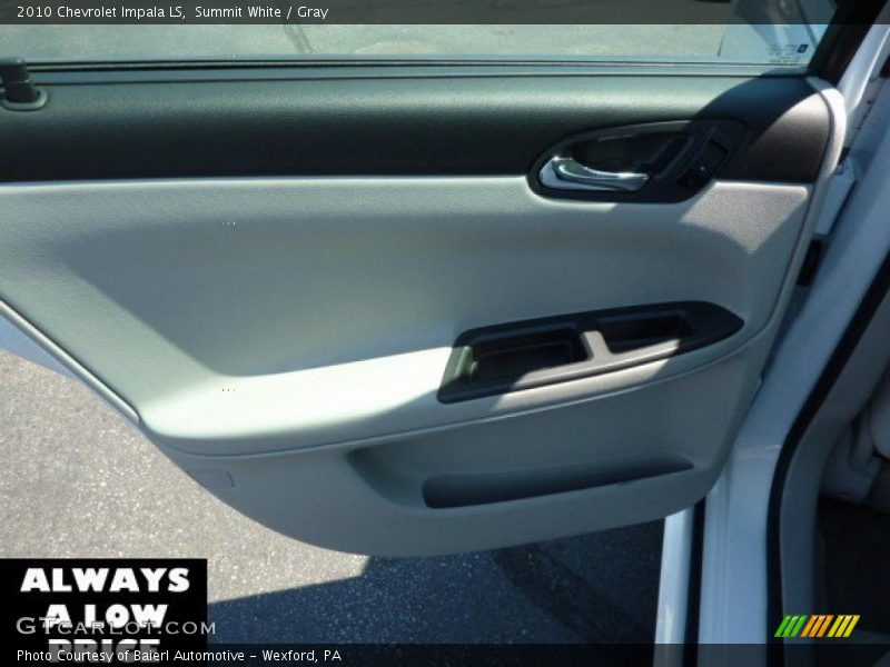 Summit White / Gray 2010 Chevrolet Impala LS