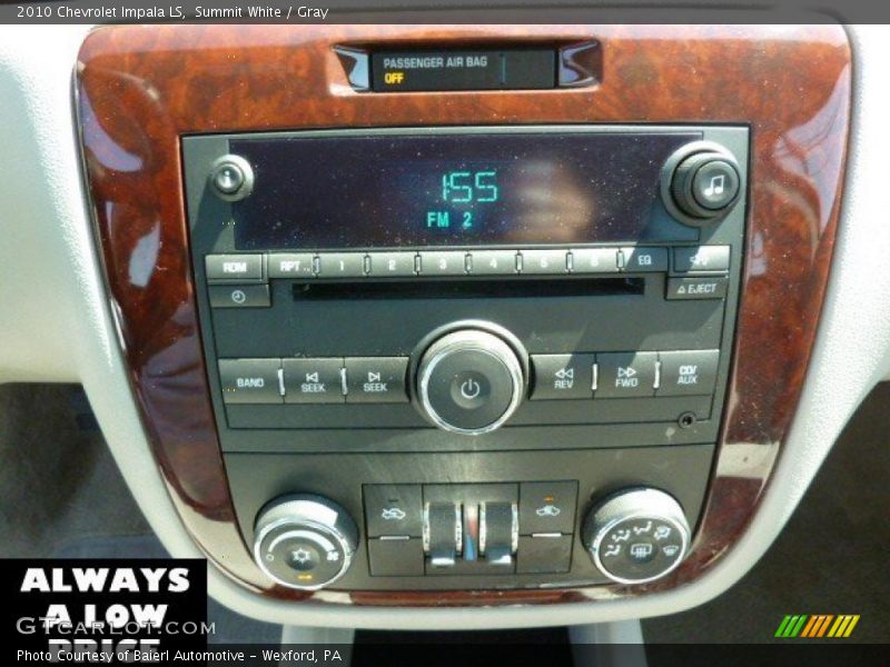 Summit White / Gray 2010 Chevrolet Impala LS