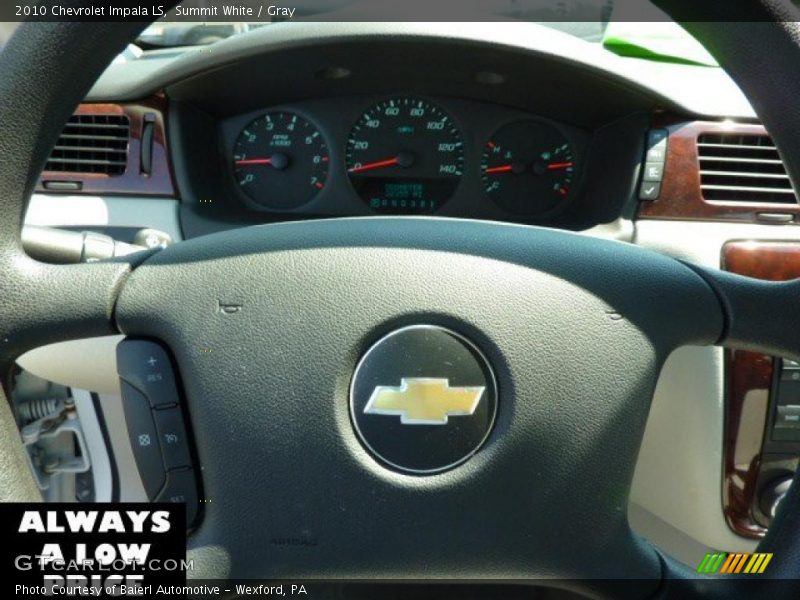 Summit White / Gray 2010 Chevrolet Impala LS