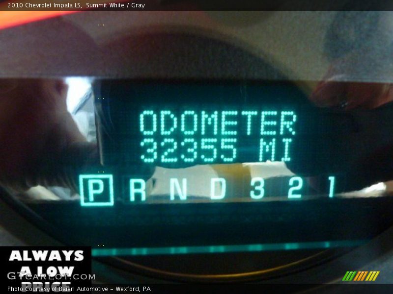 Summit White / Gray 2010 Chevrolet Impala LS