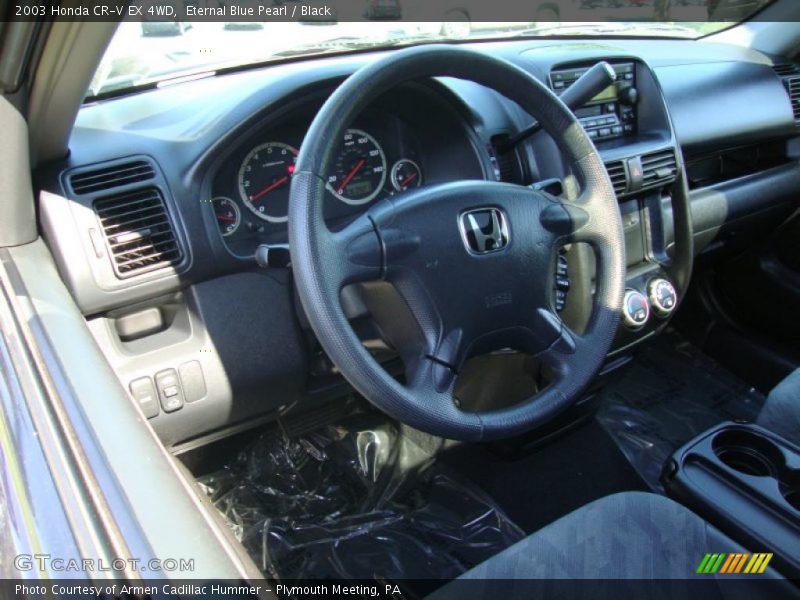Eternal Blue Pearl / Black 2003 Honda CR-V EX 4WD