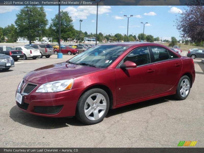 Performance Red Metallic / Ebony 2010 Pontiac G6 Sedan