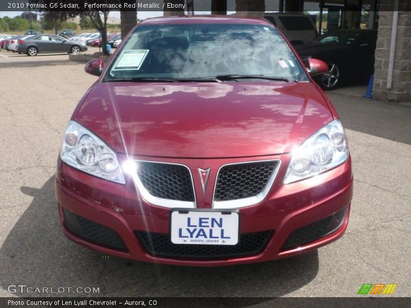 Performance Red Metallic / Ebony 2010 Pontiac G6 Sedan