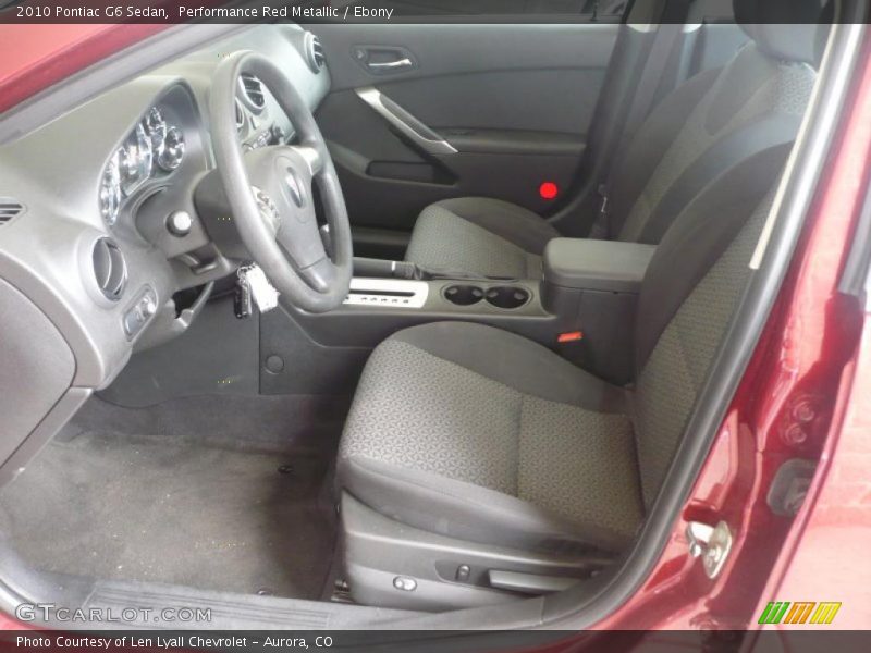 Performance Red Metallic / Ebony 2010 Pontiac G6 Sedan
