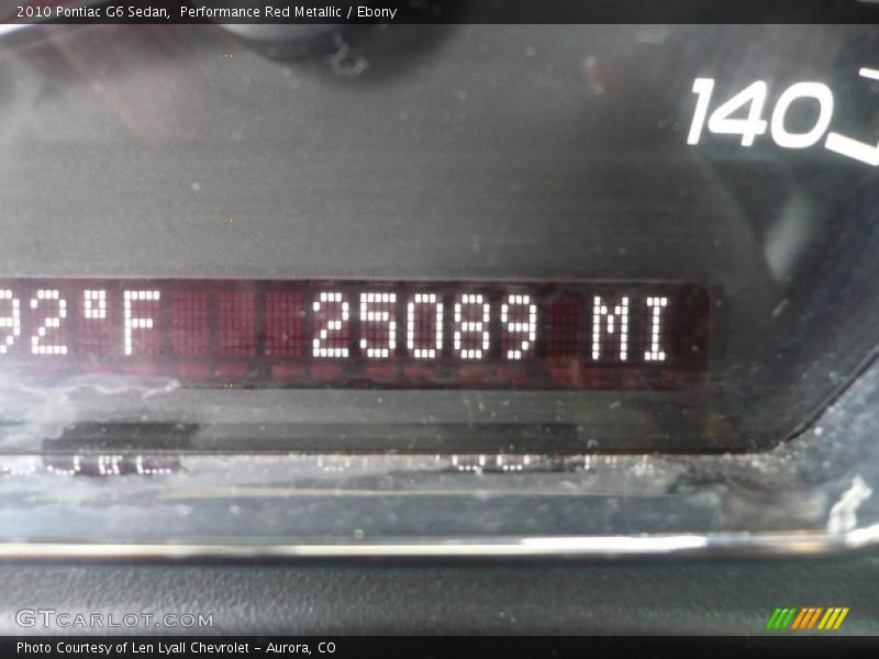Performance Red Metallic / Ebony 2010 Pontiac G6 Sedan