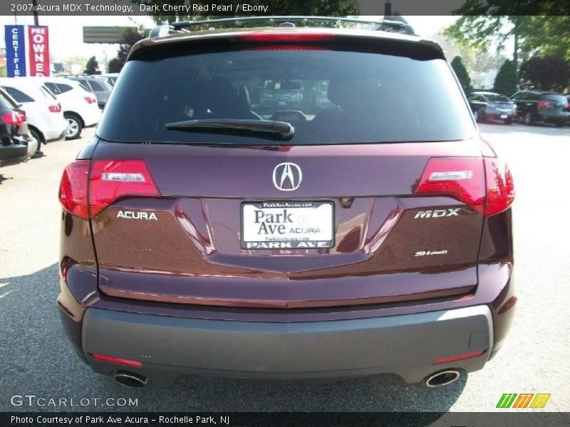 Dark Cherry Red Pearl / Ebony 2007 Acura MDX Technology