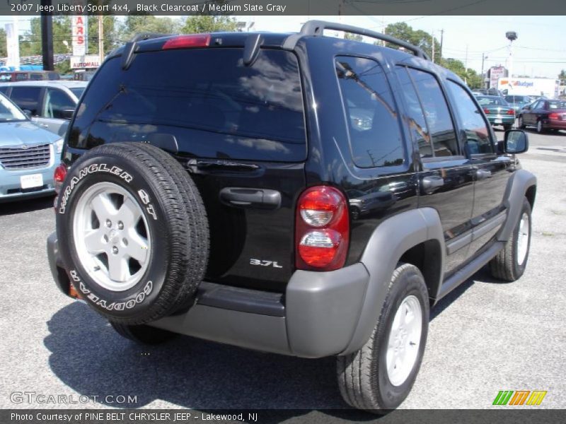 Black Clearcoat / Medium Slate Gray 2007 Jeep Liberty Sport 4x4