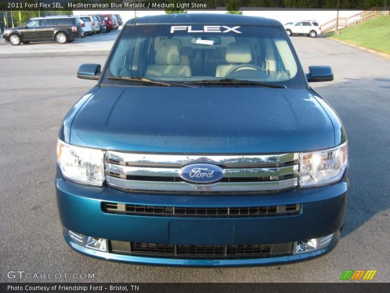 Mediterranean Blue Metallic / Medium Light Stone 2011 Ford Flex SEL