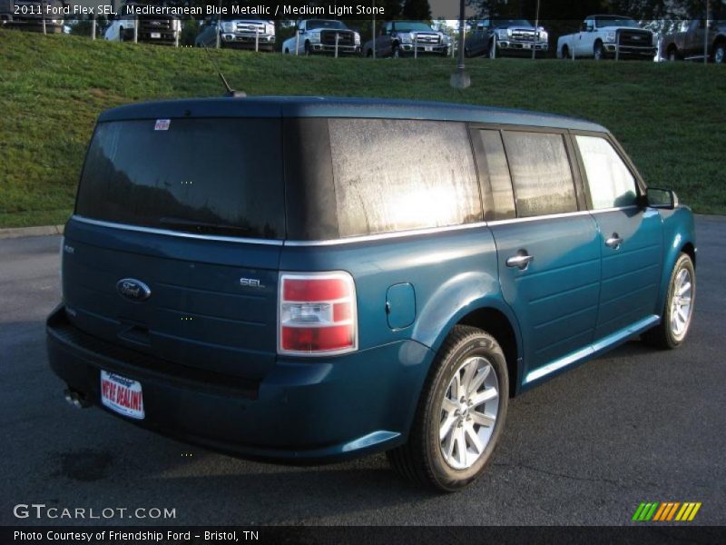 Mediterranean Blue Metallic / Medium Light Stone 2011 Ford Flex SEL