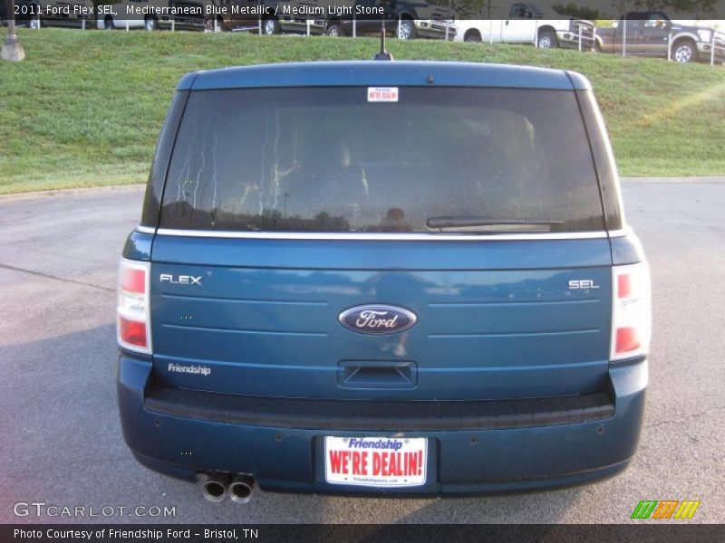 Mediterranean Blue Metallic / Medium Light Stone 2011 Ford Flex SEL