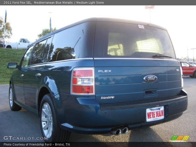 Mediterranean Blue Metallic / Medium Light Stone 2011 Ford Flex SEL