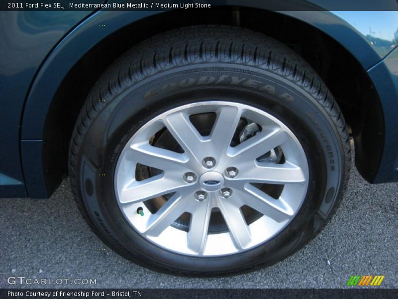 Mediterranean Blue Metallic / Medium Light Stone 2011 Ford Flex SEL