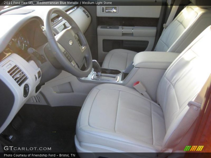 Mediterranean Blue Metallic / Medium Light Stone 2011 Ford Flex SEL
