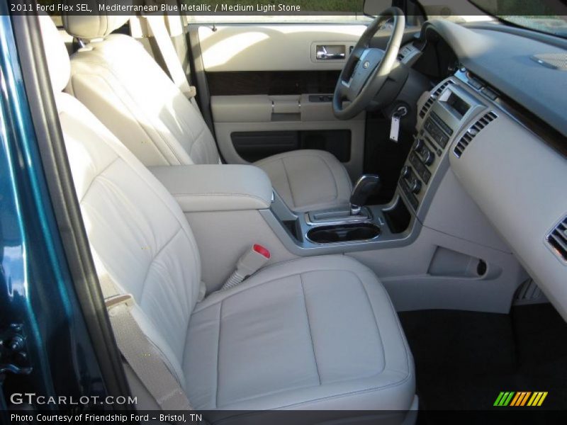 Mediterranean Blue Metallic / Medium Light Stone 2011 Ford Flex SEL