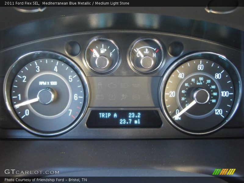 Mediterranean Blue Metallic / Medium Light Stone 2011 Ford Flex SEL