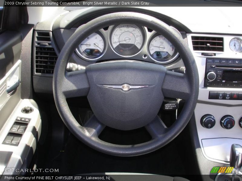 Bright Silver Metallic / Dark Slate Gray 2009 Chrysler Sebring Touring Convertible