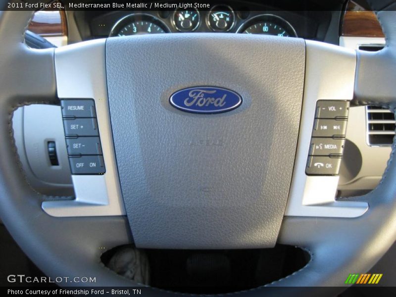 Mediterranean Blue Metallic / Medium Light Stone 2011 Ford Flex SEL