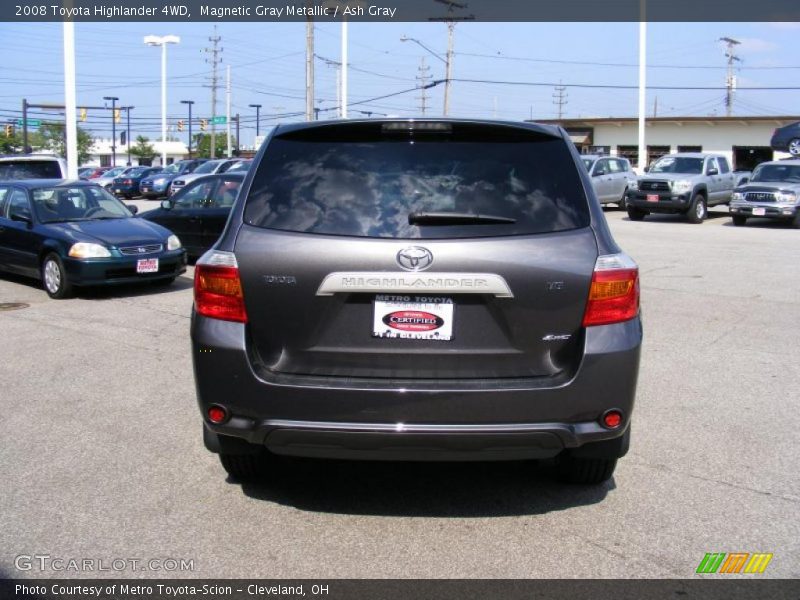 Magnetic Gray Metallic / Ash Gray 2008 Toyota Highlander 4WD