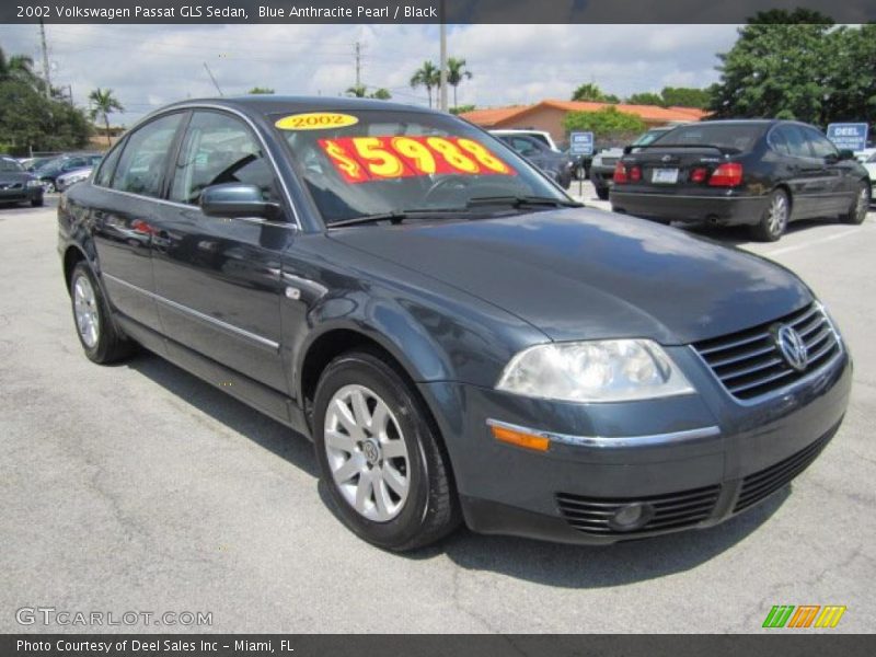 Blue Anthracite Pearl / Black 2002 Volkswagen Passat GLS Sedan