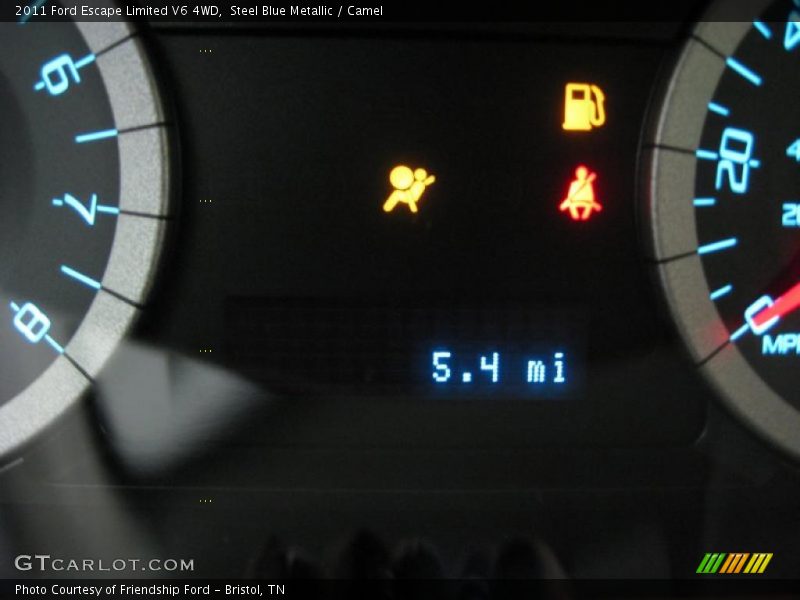 Steel Blue Metallic / Camel 2011 Ford Escape Limited V6 4WD