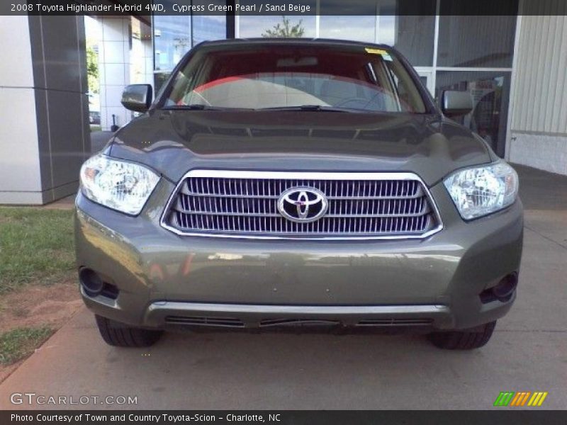 Cypress Green Pearl / Sand Beige 2008 Toyota Highlander Hybrid 4WD