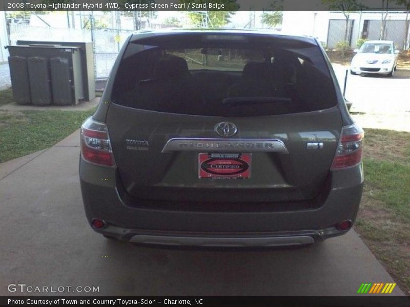 Cypress Green Pearl / Sand Beige 2008 Toyota Highlander Hybrid 4WD