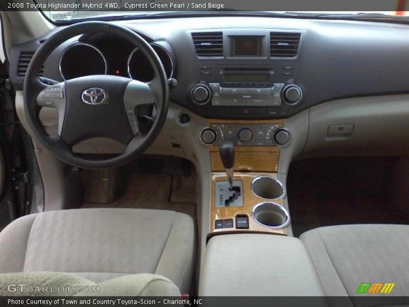 Cypress Green Pearl / Sand Beige 2008 Toyota Highlander Hybrid 4WD