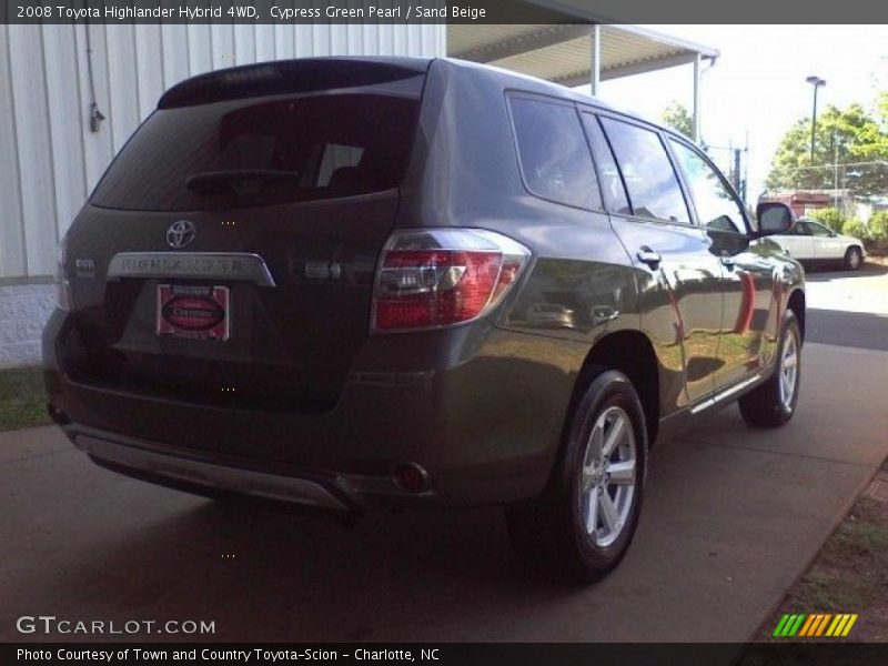 Cypress Green Pearl / Sand Beige 2008 Toyota Highlander Hybrid 4WD