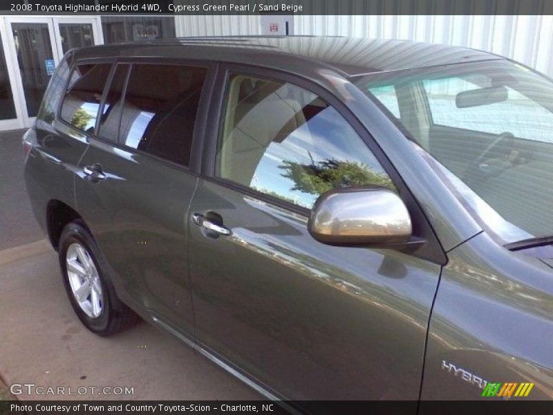 Cypress Green Pearl / Sand Beige 2008 Toyota Highlander Hybrid 4WD