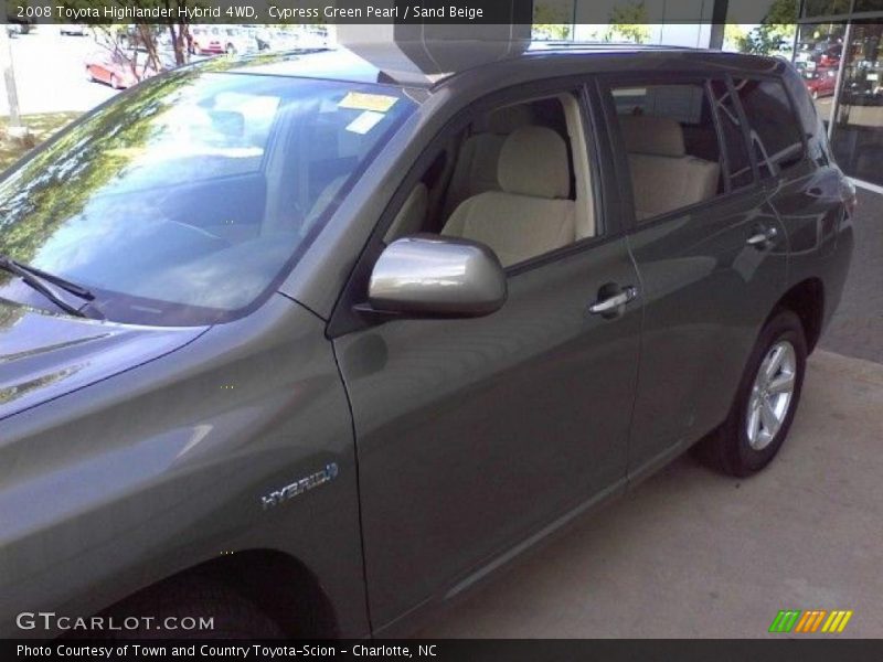 Cypress Green Pearl / Sand Beige 2008 Toyota Highlander Hybrid 4WD