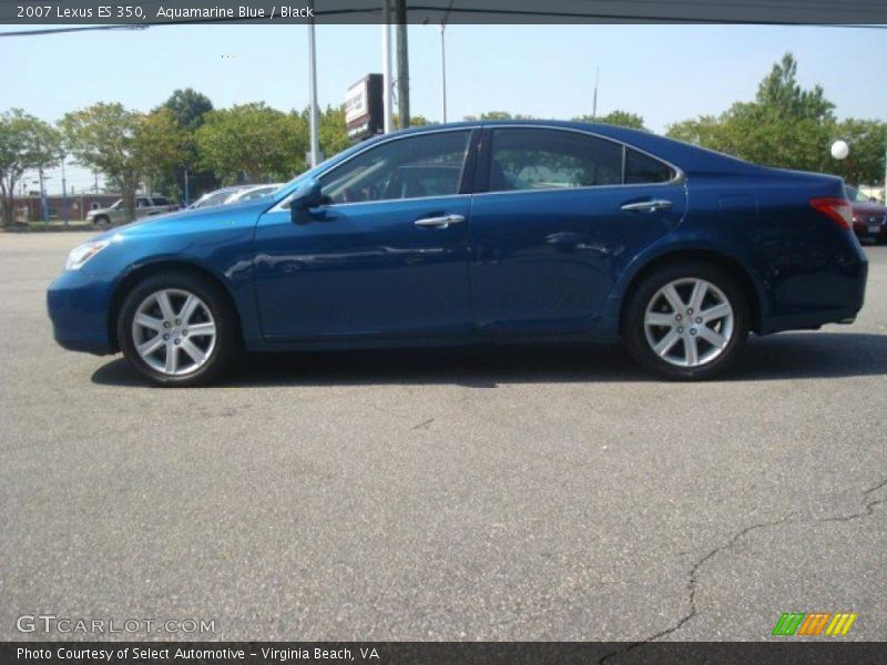 Aquamarine Blue / Black 2007 Lexus ES 350