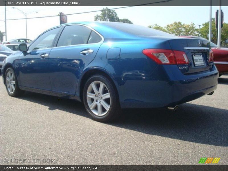 Aquamarine Blue / Black 2007 Lexus ES 350