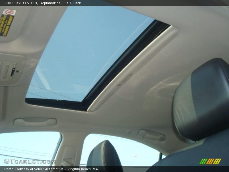 Aquamarine Blue / Black 2007 Lexus ES 350